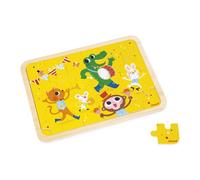 Janod Puzzle C’est la Fête - 24 pièces en bois - Dès 4 ans - Jeu des 5 erreurs - FSC
