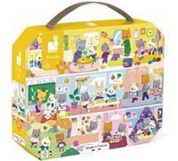 Janod Puzzle Les rituels de la journée – 24 pièces – 3-6 ans – Fabriqué en France