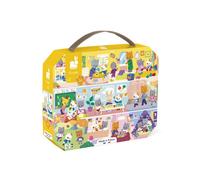 Janod Puzzle Les rituels de la journée – 24 pièces – 3-6 ans – Fabriqué en France