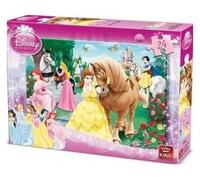 Puzzle 24 Pieces Les Princesses Se Promenent Dans Le Parc Du Chateau - Collection Enfant Disney