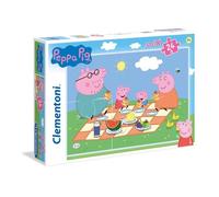 Puzzle 24 pièces Maxi Peppa Pig - Clementoni - Dimensions 62 x 42 cm - Pour enfants à partir de 3 ans