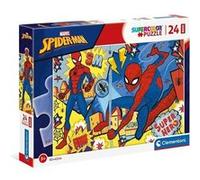Clementoni Puzzle Supercolor Marvel Spiderman 24216 – 24 maxi pièces, à partir de 3 ans