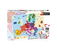 Puzzle 250 pcs Carte d'Europe Ravensburger