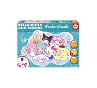 Educa Borrás Puzzle-affiche Hello Kitty et ses amis 250 pièces 100 x 70 cm