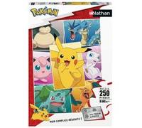 Nathan - Puzzle Enfant - 250 pièces - Types de Pokémon - Filles ou garçons dès 8 ans - Puzzle de qualité supérieure - Carton épais et résistant - Animés - 86882