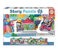 Educa Borrás Puzzle Gigante Story – Véhicules citadins, 26 pièces