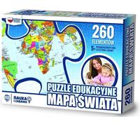 Puzzle 260 carte du monde éducative