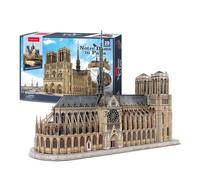 CubicFun Puzzle 3D de Construction France - Notre-Dame de Paris (Grand) Kits de Modèle Architectural de l'église Gothique, Cadeau de modèle pour Adultes, 293 Pièces