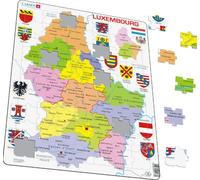 Puzzle 29cm x 37cm Carte Royaume du Luxembourg - Cadre Larsen