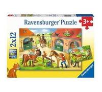 Ravensburger - Puzzle Enfant - Lot de 2 Puzzles 12 pièces - Vacances au Centre équestre - Fille ou garçon dès 3 Ans - Puzzle de qualité supérieure - 2 Posters Inclus - 05178