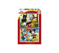 Educa - Mickey Mouse Fun House. Ensemble 2 Puzzles pour Enfants de 20 pièces. Puzzle pour Enfants Mickey avec de Grandes pièces à partir de 3 Ans. Puzzle 2x20 pièces Manipulation sécuritaire (19311)