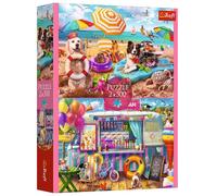 Trefl Puzzle 2 en 1 Holiday Time – 2×500 pièces – Lot de 2 – Dès 10 ans