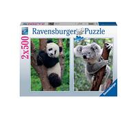 Puzzle 2x500 Pieces - Panda et Koala - Puzzle Adultes Ravensburger - des 10 Ans - 17288