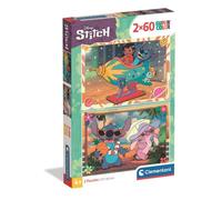 Clementoni - Puzzle Enfant 2X60 Pièces Disney Stitch Walt Disney - Fabriqué en Italie, 24822