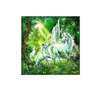 Puzzle 3-en-1 Ravensburger 3 x 49 pièces Licornes 21 x 21 cm Bleu/Violet/Rose