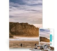 Puzzle 3 Surfeurs 1000 pièces pour Adultes Stimule la mémoire Moment de détente Assemblage d'image Pièce d'art 38x52cm