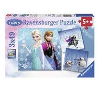 Puzzle 3 x 49p Aventures Pays Neiges Frozen La Reine des Neiges Ravensburger Multicolore G
