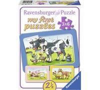 Puzzle 3 x 6 pièces Mes premiers puzzles Vache, Cochon et Cheval Ravensburger G