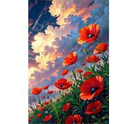 Puzzle 30 Pièces Adulte Coquelicots Rouges - Puzzle Classique Grand Format 25x20 cm - Jeu de Patience et d'Adresse en Famille - Idée Cadeau et Magnifique Décoration Murale