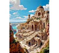Puzzle 30 Pièces Adultes Ancien bâtiment Rivière 25x20cm 30 Pièces Puzzles pour Adultes Jeu éducatif défi Jouet, Puzzle Impossible pour Toute la Famille