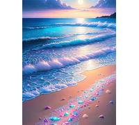 Puzzle 30 Pièces Adultes Bord de mer Sable Coucher de Soleil 25x20cm 30 Pièces Puzzles pour Adultes Jeu éducatif défi Jouet, Puzzle Impossible pour Toute la Famille