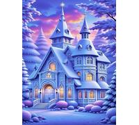 Puzzle 30 Pièces Adultes Château d’Hiver, 30 pièces Puzzles pour Adultes Jeu éducatif Jouets Défi, Décoration de la Maison, Cadeaux de Vacances