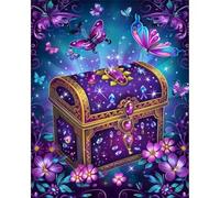 Puzzle 30 Pièces Adultes Coffre au trésor Papillon 25x20cm 30 Pièces Puzzles pour Adultes Jeu éducatif défi Jouet, Puzzle Impossible pour Toute la Famille