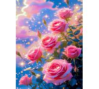 Puzzle 30 Pièces Adultes Rose radieuse, 30 pièces Puzzles pour Adultes Jeu éducatif Jouets Défi, Décoration de la Maison, Cadeaux de Vacances