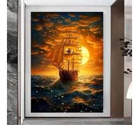 Puzzle 30 Pièces Jeux éducatif Défi Jouets Lune du voilier doré Puzzles Classiques Puzzle DIY Cadeaux de l'art de la Décoration Moderne