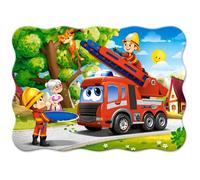 Puzzle 30 pièces : Les pompiers à la rescousse