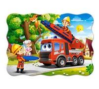 Puzzle 30 pièces : Les pompiers à la rescousse