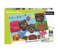 Nathan - Puzzle enfants - 30 pièces - L'anniversaire de Petit Ours Brun - Fille ou garçon dès 4 ans - Puzzle de qualité supérieure - Carton épais et résistant - Quotidien & Famille - 86380