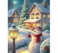 Puzzle 30 Pièces pour Adultes, Bonhomme de Neige Nuit Puzzle Adulte 30 pièces, Jeu de Création et Logique, Activité Détente, Idée Cadeau Adulte Décoration Intérieure