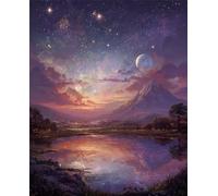 Puzzle 30 Pièces pour Adultes, Monde Fantastique Lune Puzzle Adulte 30 pièces, Jeu de Création et Logique, Activité Détente, Idée Cadeau Adulte Décoration Intérieure