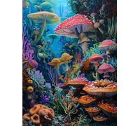 Puzzle 30 Pièces pour Adultes, Monde sous-Marin Champignon Puzzle Adulte 30 pièces, Jeu de Création et Logique, Activité Détente, Idée Cadeau Adulte Décoration Intérieure