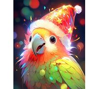 Puzzle 30 Pièces pour Adultes, Perroquet de Noël Oiseaux Puzzle Adulte 30 pièces, Jeu de Création et Logique, Activité Détente, Idée Cadeau Adulte Décoration Intérieure