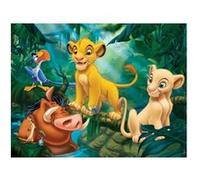 Puzzle 30 pieces roi lion : simba nala timon et timon dans la savane - nathan enfant dessin anime disney
