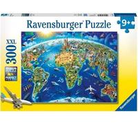 Puzzle 300 p XXL - Carte des monuments du monde - Ravensburger - Pour enfant des 9 ans - Fabriqué en Europe