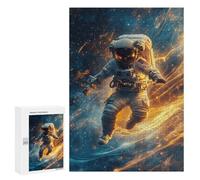 Puzzle 300 PCS Astronaut Floating in Space-14 Puzzle pour Adolescents Améliorez Votre Mémoire Entraînez Votre Cerveau Et Vos Mains Jouets Addictifs pour Cultiver La Patience 300 PCS