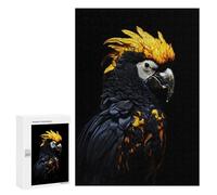 Puzzle 300 PCS Black and Gold Parrot Puzzles pour Adultes, Jouet, Décoration Murale, Motif À Assembler, Idéal comme Cadeau pour Toute La Famille 300 PCS