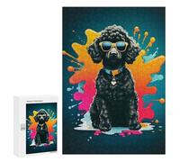 Puzzle 300 PCS Black Poodle Cute Puzzles pour Adultes, Jouet, Décoration Murale, Difficile, Difficile, Cadeaux Uniques pour Anniversaire Et Noël 300 PCS
