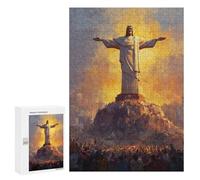 Puzzle 300 PCS Christ The Redeemer Statue-1 Puzzles pour Adultes - Cadeau d'anniversaire - Jeu Difficile Et Stimulant - Cadeaux