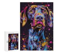 Puzzle 300 PCS Colorful Abstract Dog Art Print-43 Puzzles pour Adultes Améliorent La Mémoire Interaction Parent-Enfant Casse-tête Jeux De Société en Famille 300 PCS