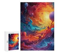 Puzzle 300 PCS Cosmic Abstract Painting Puzzle pour Adolescents Améliorez Votre Mémoire Entraînez Votre Cerveau Et Vos Mains Jouets Addictifs pour Cultiver La Patience 300 PCS