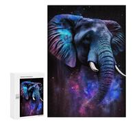 Puzzle 300 PCS Cosmic Elephant Art Print-15 Puzzles pour Adultes Améliorent La Mémoire Interaction Parent-Enfant Casse-tête Jeux De Société en Famille 300 PCS