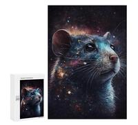 Puzzle 300 PCS Cosmic Hamster Portrait-1 Puzzles pour Adultes - Cadeau d'anniversaire - Jeu Difficile Et Stimulant - Cadeaux