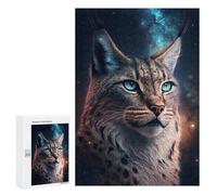 Puzzle 300 PCS Cosmic Lynx Portrait-13 Puzzles pour Adolescents Course De Vitesse Manuelle Activités Amusantes À La Maison Jeu Stimulant Et Jeu en Famille 300 PCS