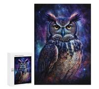 Puzzle 300 PCS Cosmic Owl Art Print-4 Puzzles pour Adolescents - Anti-Stress - Défi Éducatif - Idée Cadeau Et Anniversaire Unique 300 PCS