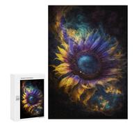 Puzzle 300 PCS Cosmic Sunflower Bloom-3 Puzzles pour Adultes Améliorent La Mémoire Interaction Parent-Enfant Casse-tête Jeux De Société en Famille 300 PCS