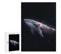 Puzzle 300 PCS Cosmic Whale in Starry Space Puzzles pour Adultes, Jouet, Décoration Murale, Difficile, Difficile, Cadeaux Uniques pour Anniversaire Et Noël 300 PCS